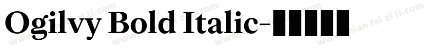 Ogilvy Bold Italic字体转换